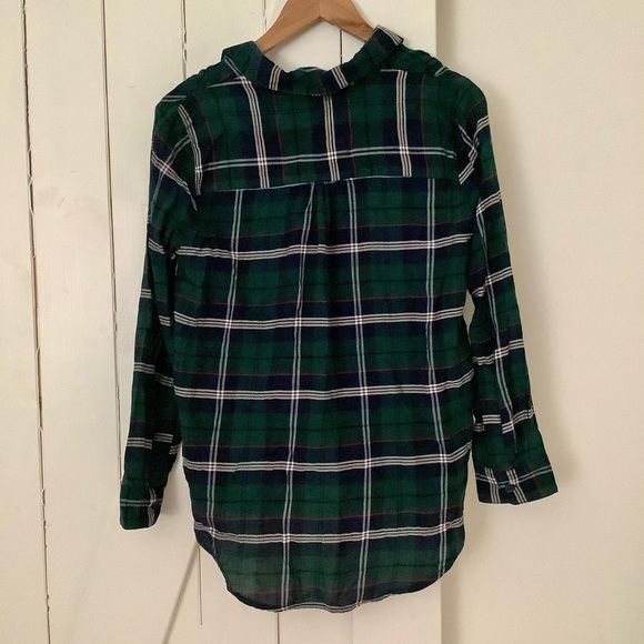 BEACH Lunch Lounge green plaid twist front top XS - Picture 4 of 4